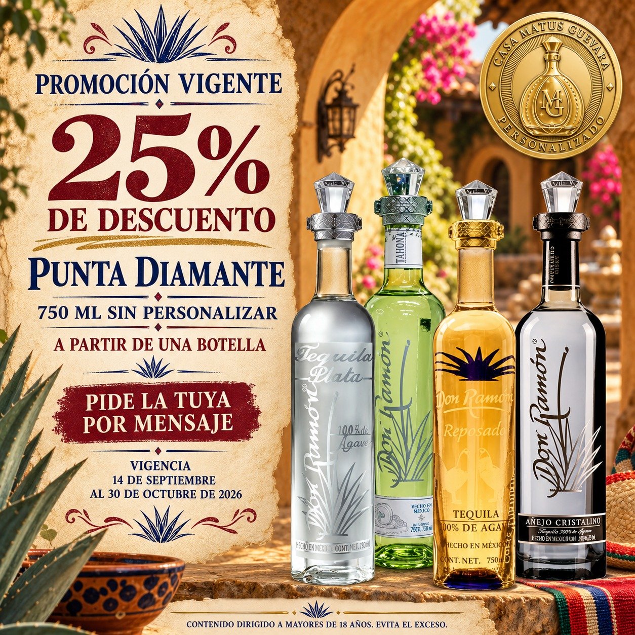 Punta Diamante 750 ml sin personalizar: 25% de descuento desde una botella
